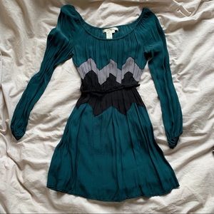 Max Mara Studio Green Dress with Balloon Sleeves